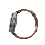 fēnix®  9 Pro inReach 51mm AMOLED Sapphire Titanium with Walnut Leather - Image 6