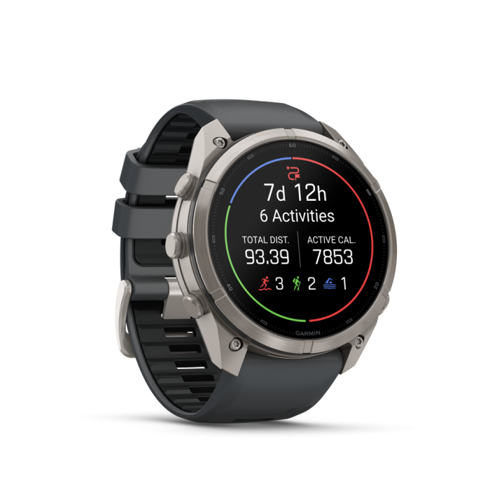 fēnix®  9 Pro 51mm AMOLED Sapphire Titanium with Graphite and Black - Image 5