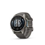 fēnix®  9 43mm AMOLED Sapphire Titanium with Pebble Gray