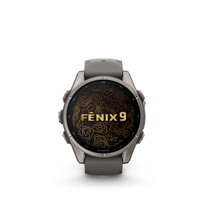 fēnix®  9 43mm AMOLED Sapphire Titanium with Pebble Gray - Image 2