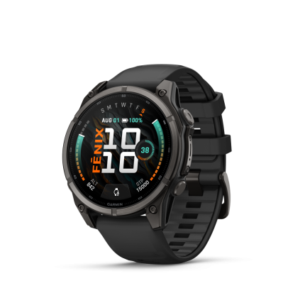 fēnix® 9 47mm AMOLED Sapphire Titanium with Pebble Gray
