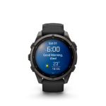 fēnix®  9 47mm AMOLED Sapphire Carbon Gray DLC Titanium with Black - Image 6