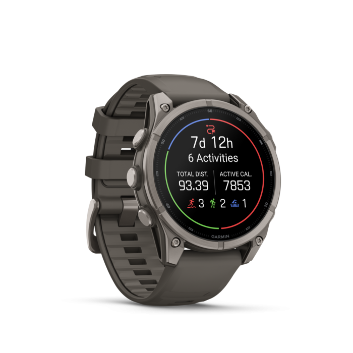 fēnix® 9 47mm AMOLED Sapphire Titanium with Pebble Gray - Image 5