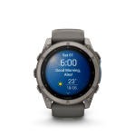 fēnix® 9 51mm AMOLED Sapphire Titanium with Pebble Gray