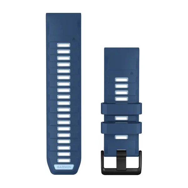 QuickFit® 26 Silicone Bands Tidal Blue and Ice Blue with Black