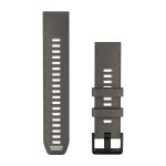 QuickFit® 22 Silicone Bands Pebble Gray and Silver Gray with Black