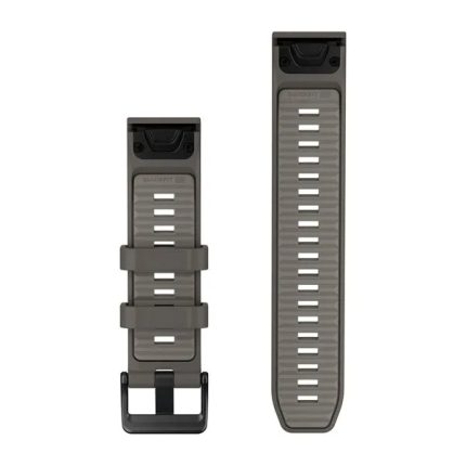 QuickFit® 22 Silicone Bands Pebble Gray and Silver Gray with Black