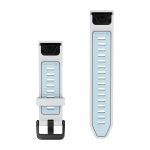 QuickFit® 20 Silicone Bands Whitestone and Ice Blue with Black